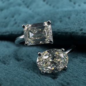 Magnificent 2.00 CT Emerald Cut Lab-Grown Diamond Certified Prong <b>Set</b> <b>Wedding</b> <b>Ring</b> in 14k White Gold <b>for</b> <b>Women</b> - Product Image 3