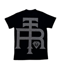 เสื้อยืดโอเวอร์ไซส์ผ้าฝ้ายแฟชั่นสตรีทแวร์ทรงบ็อกซี่ลายโลโก้ประดับเพชรแบบใหม่สำหรับผู้ชายใส่หน้าร้อน - Product Image 1