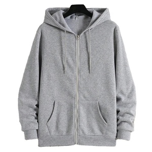 Men's Women's Classic Casual Zipper <b>Jackets</b> 100% Cotton Fleece Zip Hoodies Sweatshirts Winter Running Sports Hip Hop Streetwear - Product Image 3