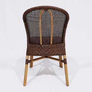 เก้าอี้รับประทานอาหารหวายธรรมชาติสไตล์โมเดิร์น พร้อมพนักพิงและฐานไขว้ น้ำหนักเบา ทอมือจากหวาย เหมาะสำหรับร้านอาหารและคาเฟ่ - Product Image 3