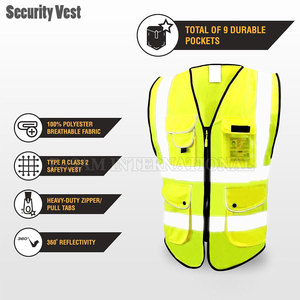 เสื้อกั๊กนิรภัยโพลีเอสเตอร์ขายดีที่สุด เสื้อกั๊กนิรภัยผู้ชายสั่งทำพิเศษ เสื้อกั๊กนิรภัยสำหรับทำงานผู้ชาย - Product Image 5