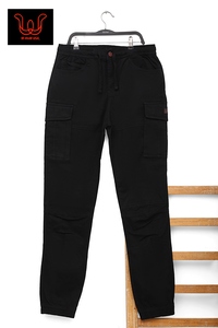 Trending Men's 100% Cotton Canvas Cargo <b>Jogger</b> Pants <b>Slim</b> Fit Elastic Waist ODM Utility Trousers - Product Image 3