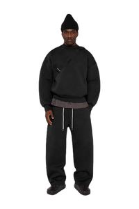 Pantalon de survêtement d'hiver pour homme en polyester/coton respirant, blocs de couleur, taille élastique, écologique, coupe décontractée, vente en gros OEM - Product Image 3