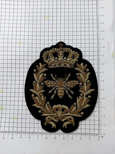 Classic Hand Embroidery Badges High Quality Handmade Stitch Embellishments with OEM Size Private Label Wholesale Supplier - Product Image 5