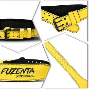 เข็มขัดยกน้ำหนักหนังบุหนา 4 นิ้ว ปรับแต่งได้ ทนทาน รองรับหลัง สำหรับออกกำลังกาย ยิม เวทเทรนนิ่ง เดดลิฟท์ - Product Image 3