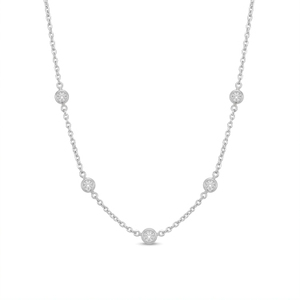 Luxury Cinq <b>Bubbles</b> Moissanite Pendant Necklace in 925 Sterling Silver for Women <b>Wedding</b> Party Gift Jewelry Handmade - Product Image 1