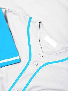 เสื้อเบสบอลลายทางพิมพ์ลายโพลีเอสเตอร์ 100% ชุดเบสบอลสีตามสั่ง เสื้อเบสบอลแบบกำหนดเอง - Product Image 3