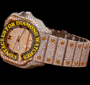 นาฬิกาข้อมือผู้ชายสุดหรูหรา สไตล์ฮิปฮอป หน้าปัดกระจก ประดับเพชรโมอิสซาไนต์ VVS คุณภาพสูง ตัวเรือนสแตนเลสสตีล พร้อมกลไกควอตซ์ - Product Image 3