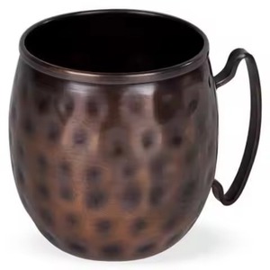 Tableware <b>Antique</b> Copper Mug Moscow Mule Cup Smooth Finish for Bar Kitchen Restaurant - Product Image 1