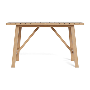 Premium Outdoor Teak Dining Set with Handcrafted Wooden Frame Slatted Tabletop Durable Material and Elegant Wood Grain - Product Image 4