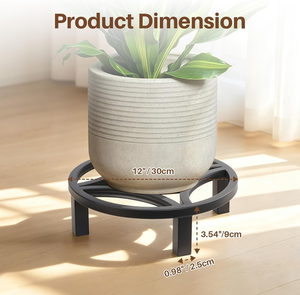 Paquete de 2 Soportes Metálicos para Plantas, Completamente Ensamblados, Resistentes, para Interiores y Exteriores, Soporte para Macetas, Exhibidores de Jardín - Product Image 2