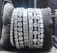 Bracelets carrés en argent sertis de diamants Moissanite de qualité supérieure pour unisexe, bracelets Moissanite Hip Hop en provenance d'Inde