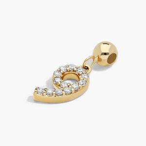 Colgante de Diamante Número 9 con Certificado IGI en Oro Blanco de 14K, Accesorio de Joyería de Lujo para Regalo y Fiesta para Mujer - Product Image 1