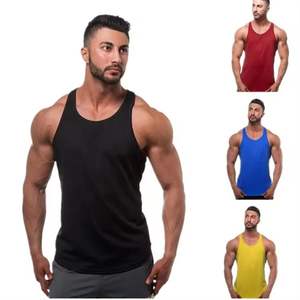 Camiseta sin mangas para gimnasio y culturismo, venta al por mayor, camiseta deportiva de verano, camiseta informal de color liso, tejido de punto, camiseta sin mangas para hombre - Product Image 6