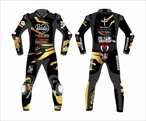 Men’s Custom Cowhide/Kangaroo Leather Racing Suit One Piece Jumpsuit/Traje with CE <b>Level</b> 2 Armor | Custom OEM Manufacturer - Product Image 1
