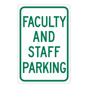 Señalización de Estacionamiento de Alta Visibilidad Brady para Interiores/Exteriores para Personal Académico y Administrativo, para Uso Institucional - Product Image 3