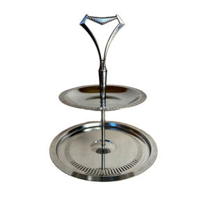 Le plus demandé 2 niveaux de haute qualité Partyware spécial en acier inoxydable gâteau support facile Portable Cupcakes plateau Cakestand meilleurs prix - Product Image 2