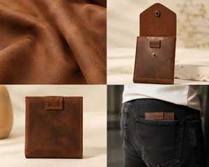 Porte-cartes d'identité en cuir véritable de qualité supérieure avec plusieurs emplacements pour cartes, durable, idéal pour le bureau et les affaires, disponible au meilleur prix du marché - Product Image 5