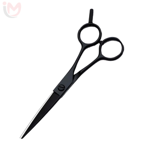 Tijeras de Adelgazamiento de Acero Inoxidable Japonés 440C de 5.5 Pulgadas con Acabado Negro Brillante para Belleza, Peluquería y Estilismo - Product Image 5