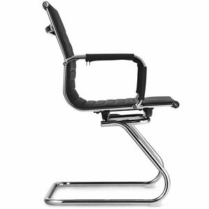 Set di 2 Sedie da Ufficio Moderne in Rete Resistente con Braccioli Protettivi, Telaio in Metallo Pieghevole per Hotel, Scuole e Sale Conferenze - Product Image 5