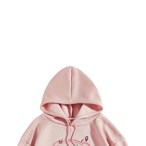 Girls <b>Pink</b> Stylish <b>Hoodies</b> Lightweight Cotton Hoodie Comfortable Everyday Fashion Soft Fabric Bulk Production - Product Image 2
