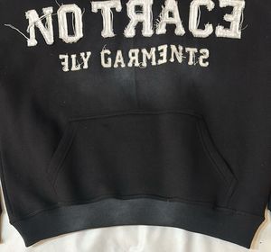 Sudadera con capucha de algodón polar para hombre, estilo streetwear, con apliques, efecto desgastado por el sol, bordado, para invierno, venta al por mayor - Product Image 5