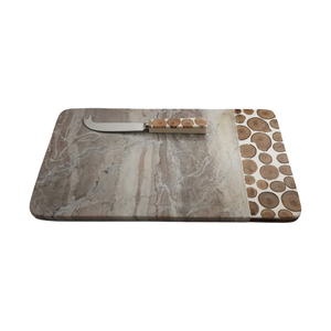 Planche à découper en bois d'acacia et de chêne massif, planche à fromage en bambou écologique au meilleur prix - Product Image 6