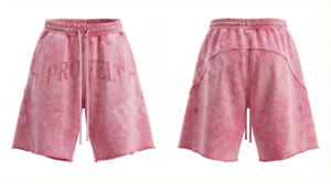 Shorts de sport en toile 100 % coton respirant et à séchage rapide, écologiques, avec logo personnalisé Pro Felt et panneau avant - Product Image 4