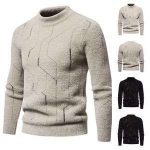 Men's 100% Cotton Winter Sweater Soft Knitwear Warm Pullover Custom Supplier - Product Image 5