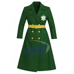 Manteau long en laine de haute qualité pour femme, prêt à être expédié, de la sororité Chi Eta Phi CEPhi, avec ceinture. - Product Image 1