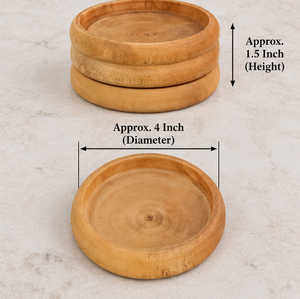 Juego de 4 posavasos redondos de madera de alta calidad de latón AK, juego de posavasos atractivos para decoración de mesa/utensilios de cocina - Product Image 4