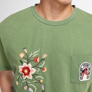 Camiseta de Verano para Hombre con Bordado, Mezcla de Poliéster/Algodón, Transpirable, Ecológica, Corte Regular, Tejido Grueso - Product Image 3