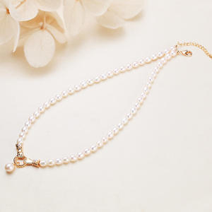 Collar de Perlas de Agua Dulce para Mujer, Tendencia 2024, Hecho a Mano, Estilo Rosa, Disponible al por Mayor - Product Image 1