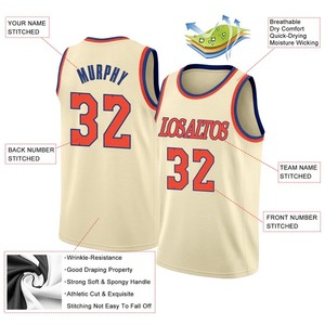 Maillot de basketball Orange Royal personnalisé, cousu, en maille polyester/coton sublimée de qualité supérieure, avec logo personnalisé, authentique, pour le sport - Product Image 2