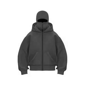 Sweat à capuche vintage pour homme, imprimé sur mesure, effet délavé, avec fermeture éclair et cagoule intégrée, idéal pour l'hiver - Product Image 1