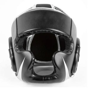 Protector de Cabeza para Boxeo, Casco Deportivo Protector de Cuero PU, Negro, Unisex, Estilo Universal para Adultos, Cascos de Protección - Product Image 1