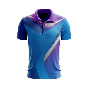เสื้อโปโลผู้ชายแขนสั้นแบบ OEM สั่งทำพิเศษ คุณภาพสูง ผ้าฝ้ายระบายอากาศดี คอสูง พิมพ์ลายแบบ Sublimation สไตล์ High Street - Product Image 3