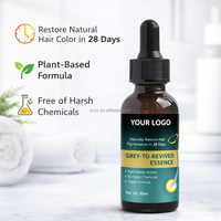 Sérum capillaire anti-grisonnement OEM/ODM, traitement hydratant et réparateur à base de Polygonum Multiflorum, liquide à base de plantes pour cheveux blancs vers noirs