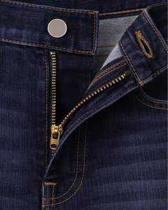 Shorts en jean bleu foncé personnalisés pour hommes, coupe classique, décontractés pour l'été, fermeture boutonnée, fabrication sur mesure - Product Image 4