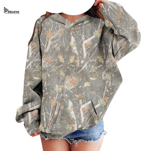 Sudadera con Capucha de Camuflaje para Hombre Relevo, Corte Regular, Felpa Francesa de 320 g/m², Transpirable, Informal, con Bolsillo Delantero - Product Image 3