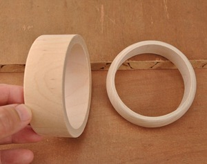 Bracelets en bois naturel faits à la main, ethniques, tendance, polis, vintage, ronds, larges, épais, pour femmes, bijoux cadeau - Product Image 6