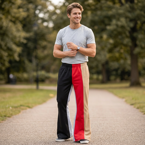 Pantalon de jogging décontracté pour homme, taille haute élastique avec cordon de serrage, en coton/élasthanne respirant, tricoté, avec poches latérales, collection automne - Product Image 5