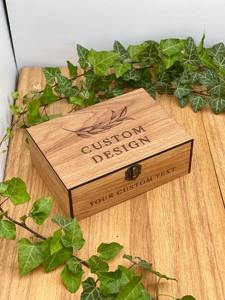 Caja de Madera Grabada con Láser Personalizada para Exportación Global, Caja de Madera Moderna Grabada con Láser, Caja de Joyería, Caja de Almacenamiento, Estuche de Regalo al por Mayor - Product Image 4