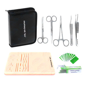 Medical Education Students Medic Instruments Tool <b>Kit</b> Human Care Simulation Skin <b>Suture</b> Pad Training <b>Kit</b> Medic Instrument - Product Image 1