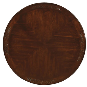 Table à manger ronde traditionnelle en bois Furniture of America Wilson avec une finition chêne brun chaud et durable. - Product Image 2
