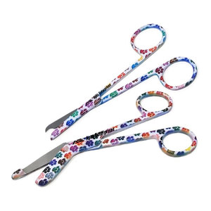 Nurse Bandage Scissors 5.5 Inch <b>Suture</b> Stitch Scissors 4.5 Inch Set 2 Stainless Steel Medical Shears Manual CE Certified Self - Product Image 1