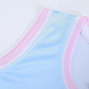 New Custom Design High Quality Printed Men Basketball Uniform Breathable Quick Dry Mesh Fabric V-neck Wholesale Price - Product Image 3