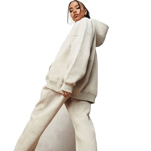 Custom Made Women's New Casual Clothing Hooded Hoodies Two Piece Pants Set Workout Sweatpants Fall Oversized Sweatpants & Hoodie - Product Image 5