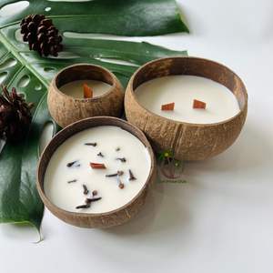 COCO-ECO Eco-Friendly <b>Coconut</b> Shell Scented <b>Candle</b> Home Decor 2 Years Shelf Life - Product Image 6