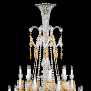 Lustre en cristal importé, 48 lumières, luxe, doré, pour hôtel, villa, maison - Product Image 2